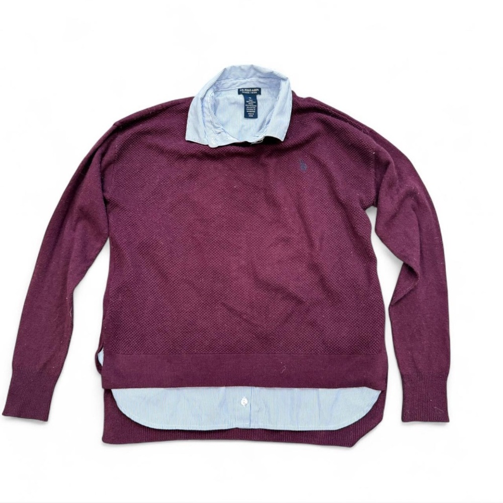 U.S. Polo Assn. Men's Burgundy Crewneck Sweater